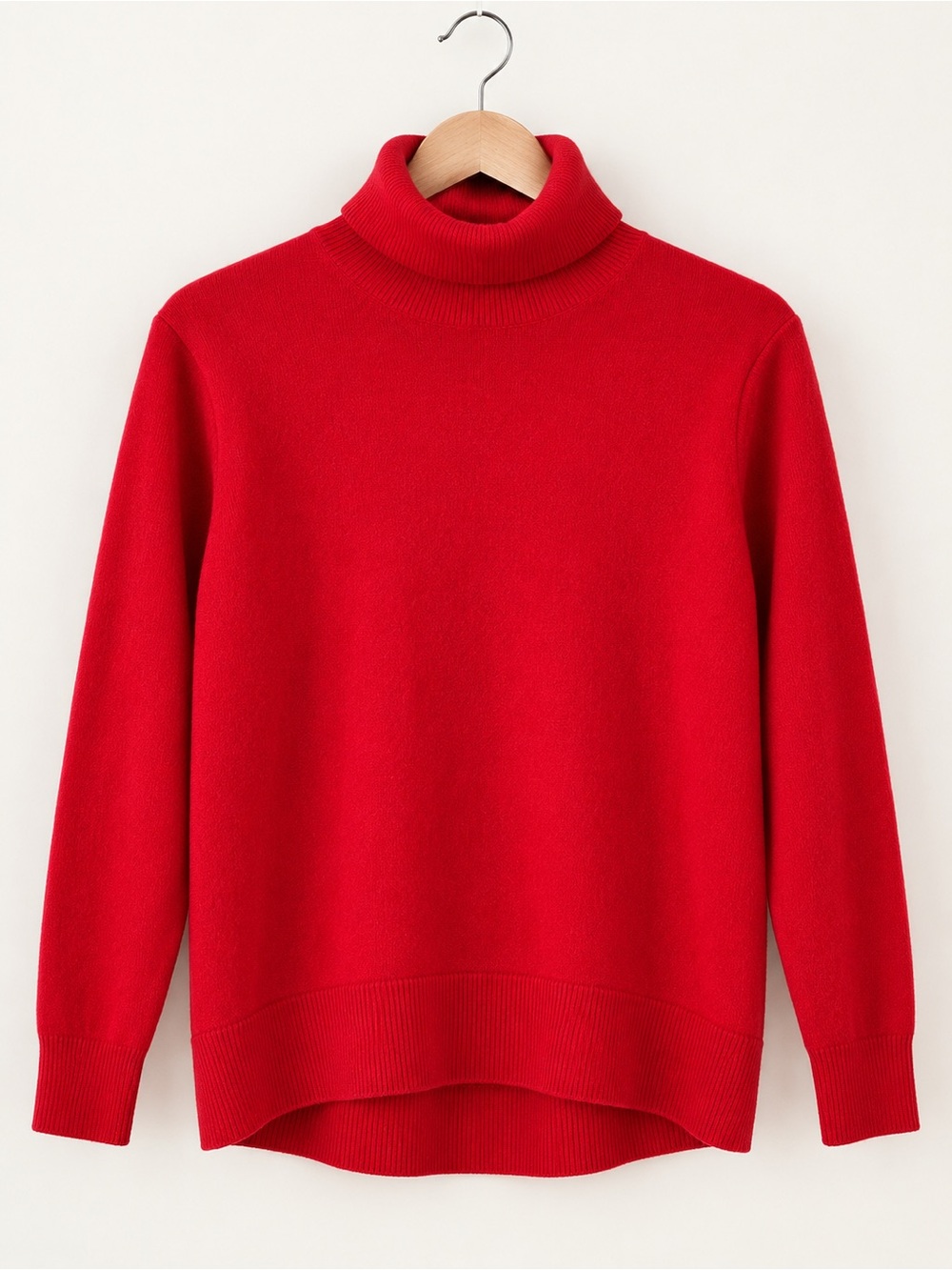 Mossimo Dutti cashmere & wool Red Turtleneck Sweater - Women's Classic Knit